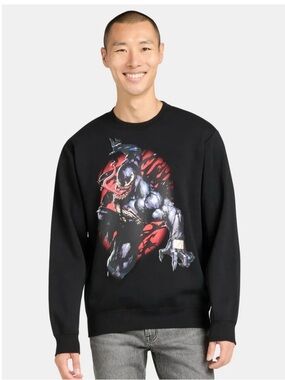 Marvel Black Venom Illustration Crewneck Sweatshirt size M
